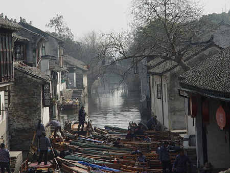 Boote in Zhouzhuang